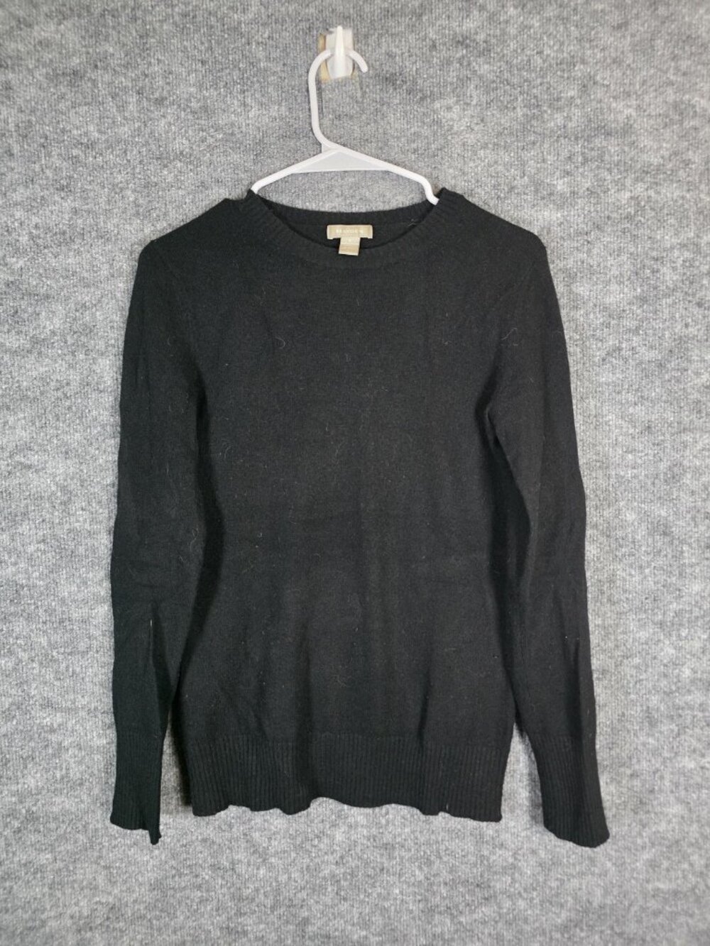 Hayden Sweater Womens Small Black 100% Cashmere Crewneck Pullover Stains Pilling